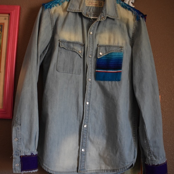 Free People Artisan De Luxe chambray  SZ XS - Picture 2 of 6